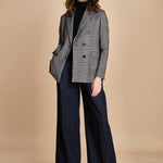blazer doppiopetto in jersey galles 3679 NERO circolo 1901 