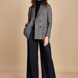 blazer doppiopetto in jersey galles 3679 NERO circolo 1901 