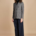 blazer doppiopetto in jersey galles 3679 NERO circolo 1901 