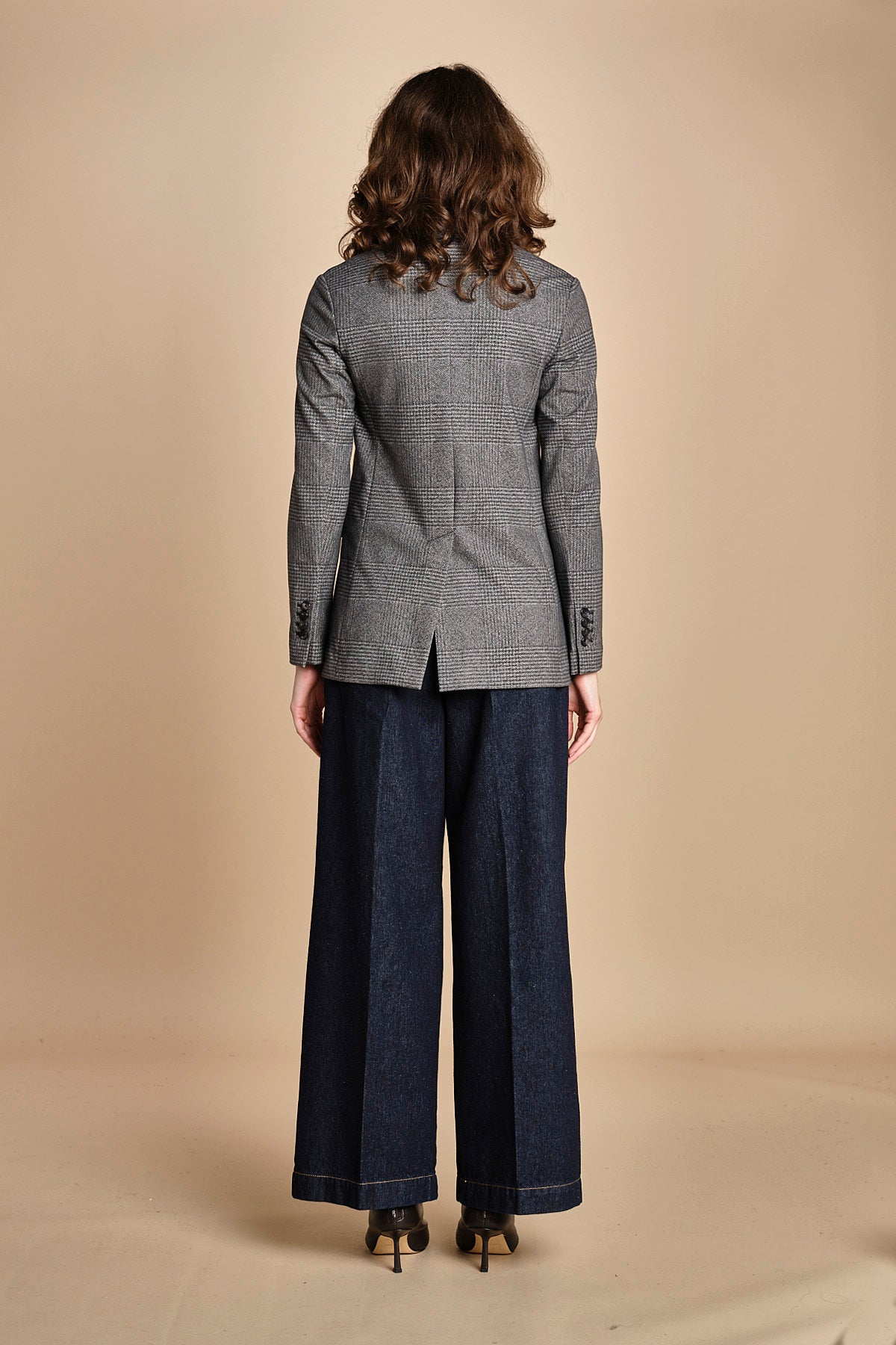 blazer doppiopetto in jersey galles 3679 NERO circolo 1901 