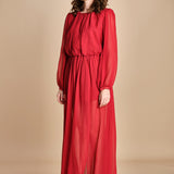 abito lungo in chiffon ATENE RED crida 