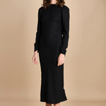 abito midi con scollo dietro TUNISI BLACK crida 