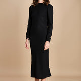 abito midi con scollo dietro TUNISI BLACK crida 