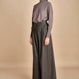pantalone in flanella con cuciture T1406L VERDE dusan 