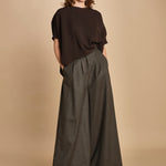 easy shirt in crepon di seta. T2759 DARK BROWN dusan 
