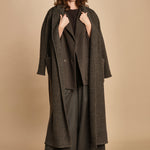 easy shirt in crepon di seta. T2759 DARK BROWN dusan 
