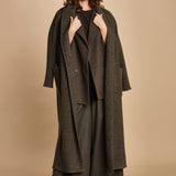 easy shirt in crepon di seta. T2759 DARK BROWN dusan 
