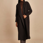 cappotto lungo in cachemire spinato T5955 MORO dusan 