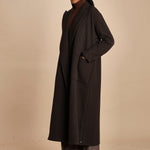 cappotto lungo in cachemire spinato T5955 MORO dusan 