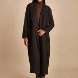 cappotto lungo in cachemire spinato T5955 MORO dusan 
