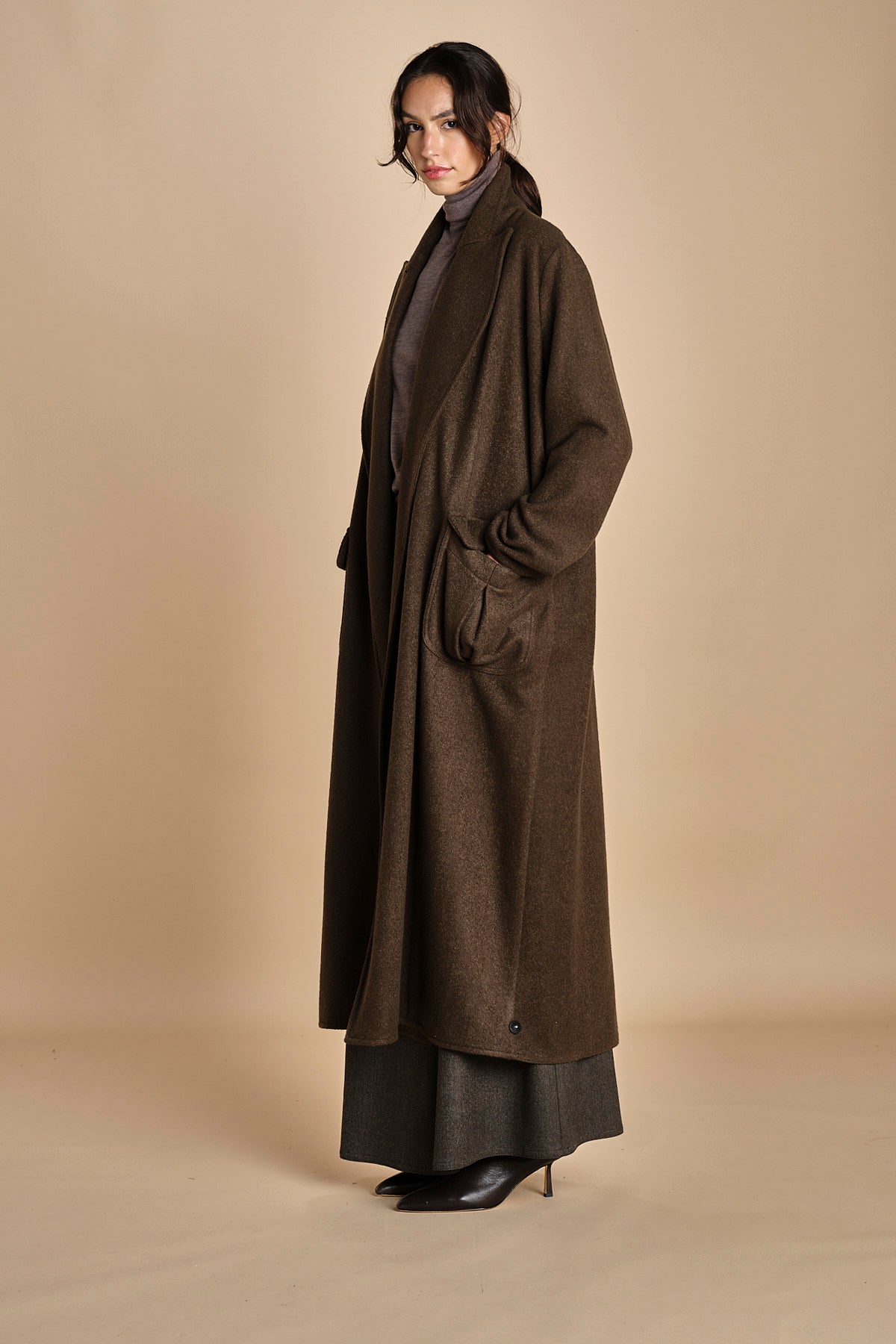 cappotto lungo militare T8655M VERDE dusan 