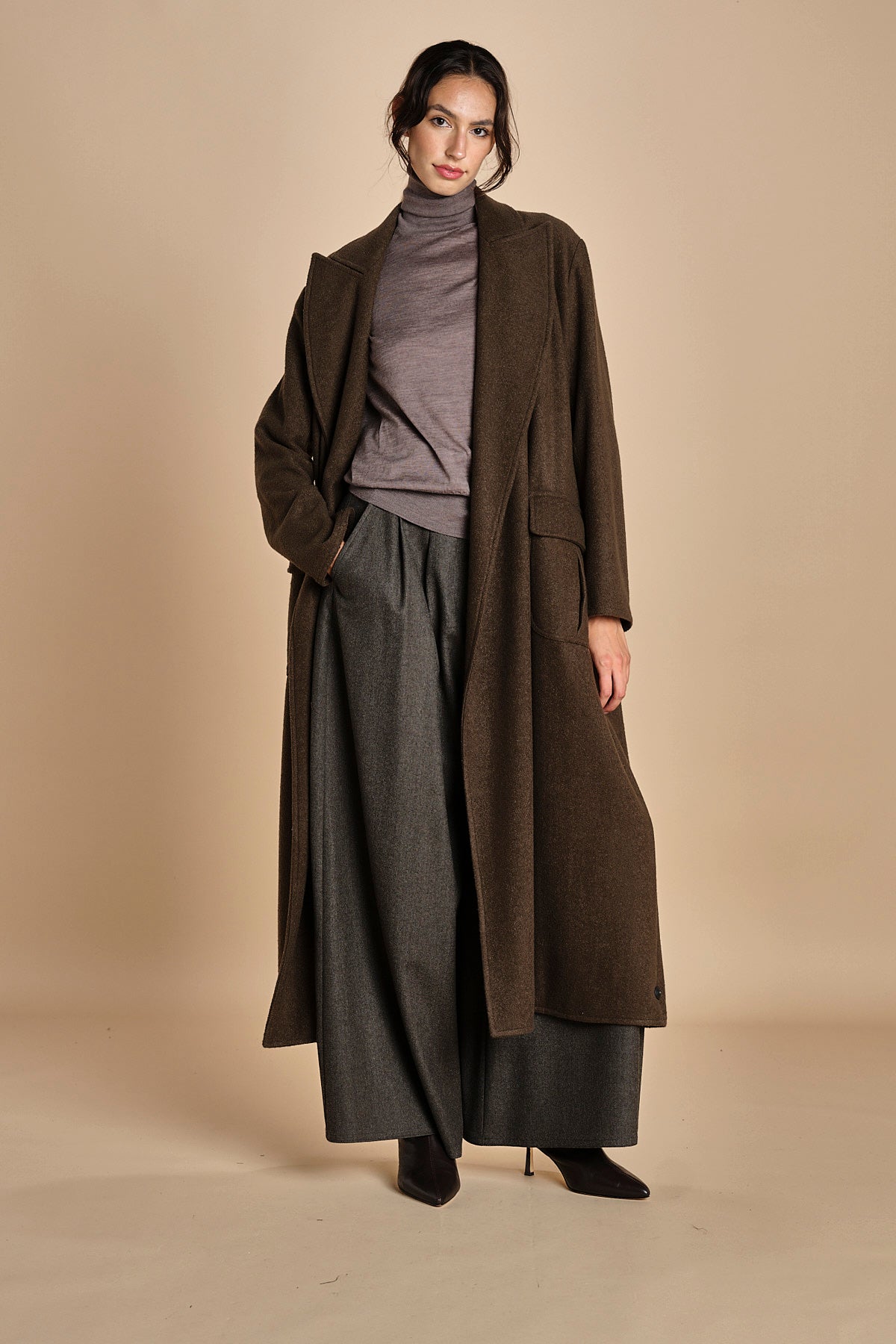 cappotto lungo militare T8655M VERDE dusan 