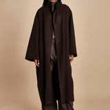 cappotto lungo cimosato T8734U MORO dusan 