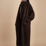 cappotto lungo cimosato T8734U MORO dusan 