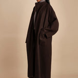 cappotto lungo cimosato T8734U MORO dusan 