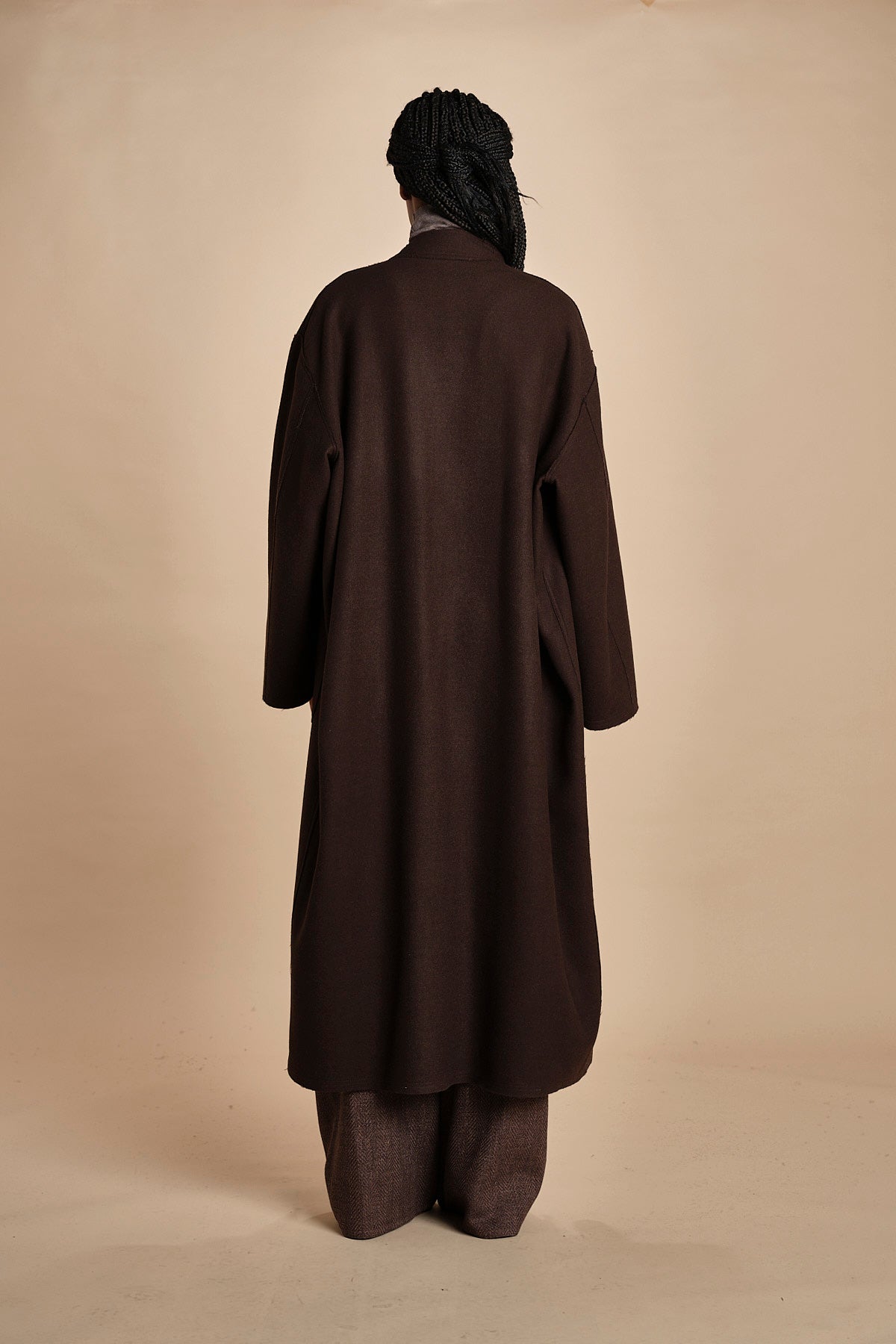 cappotto lungo cimosato T8734U MORO dusan 