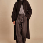 cappotto lungo cimosato T8734U MORO dusan 