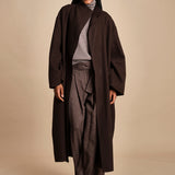 cappotto lungo cimosato T8734U MORO dusan 