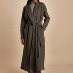 cappotto lungo in jersey di cachemire spinato T8955M MORO dusan 