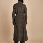 cappotto lungo in jersey di cachemire spinato T8955M MORO dusan 