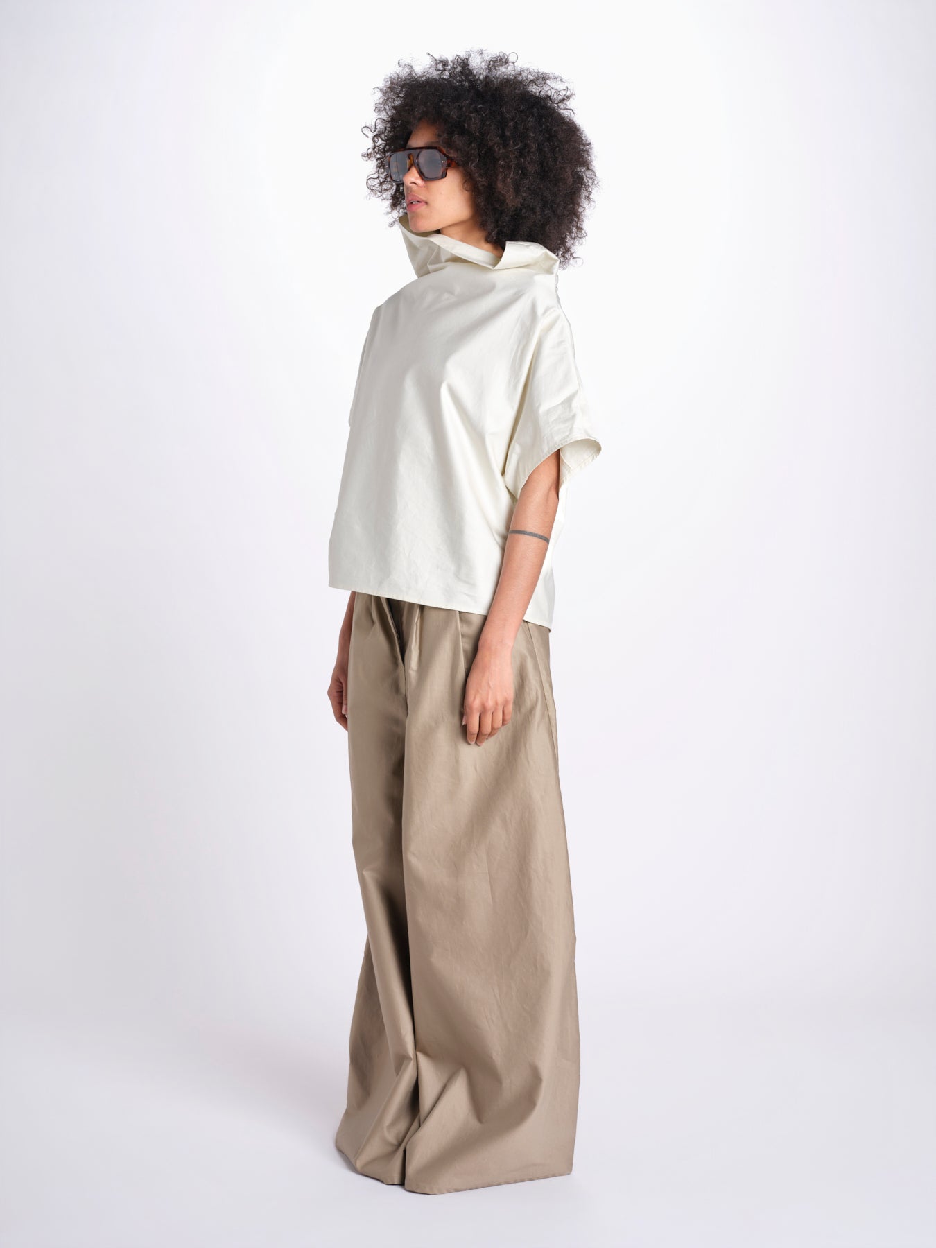 t-shirt in cotone tasatello U2167 SHIRT IVORY dusan 