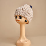 cappello tinta unita con pon pon H498 V3 exQUISITEJ 