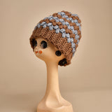 cappello lana a righe con pon pon H520 V exQUISITEJ 