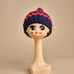 cappello lana a righe con pon pon H520 V6 exQUISITEJ 