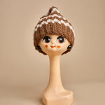 cappello lana a righe con pon pon H520 V7 exQUISITEJ 