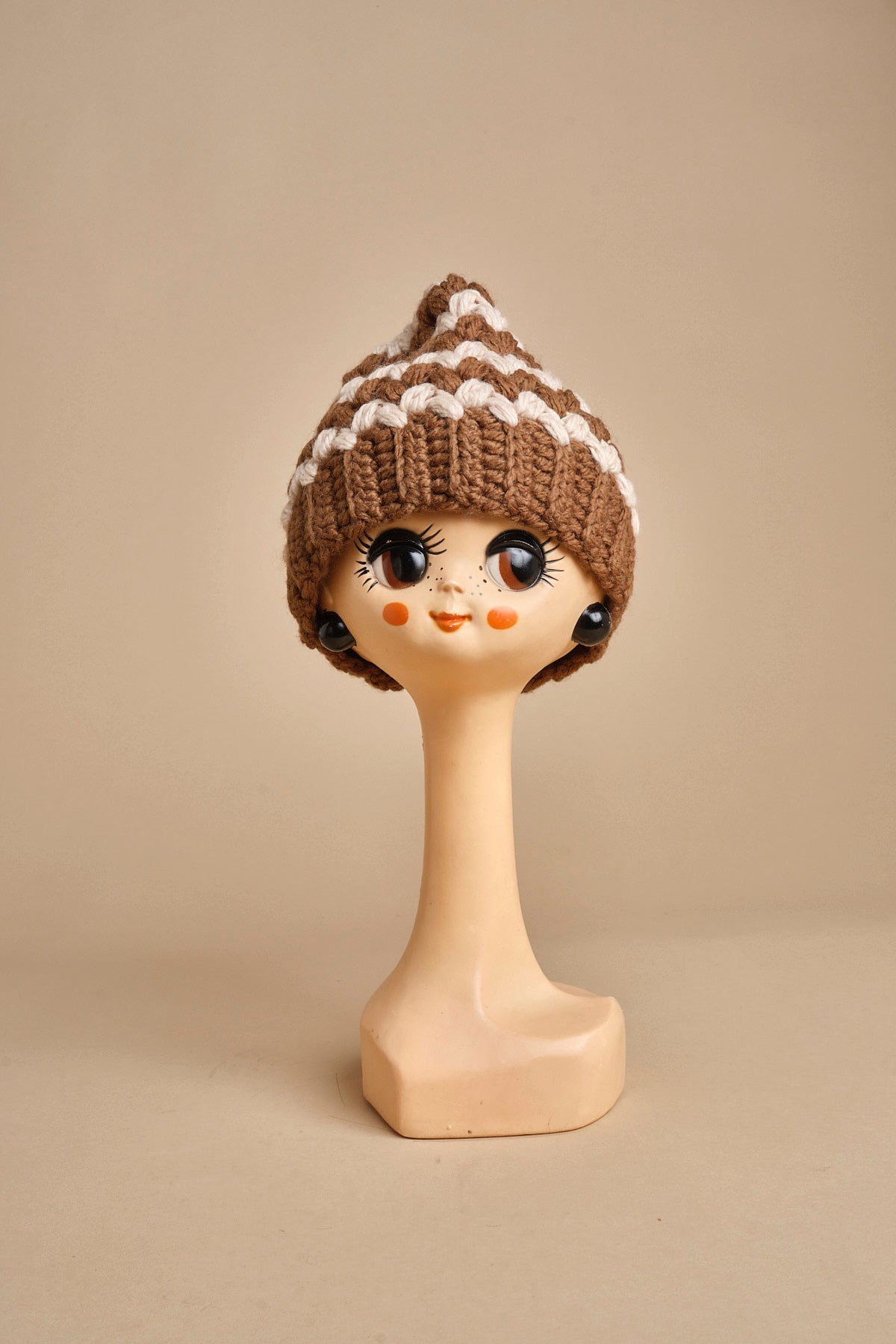 cappello lana a righe con pon pon H520 V7 exQUISITEJ 