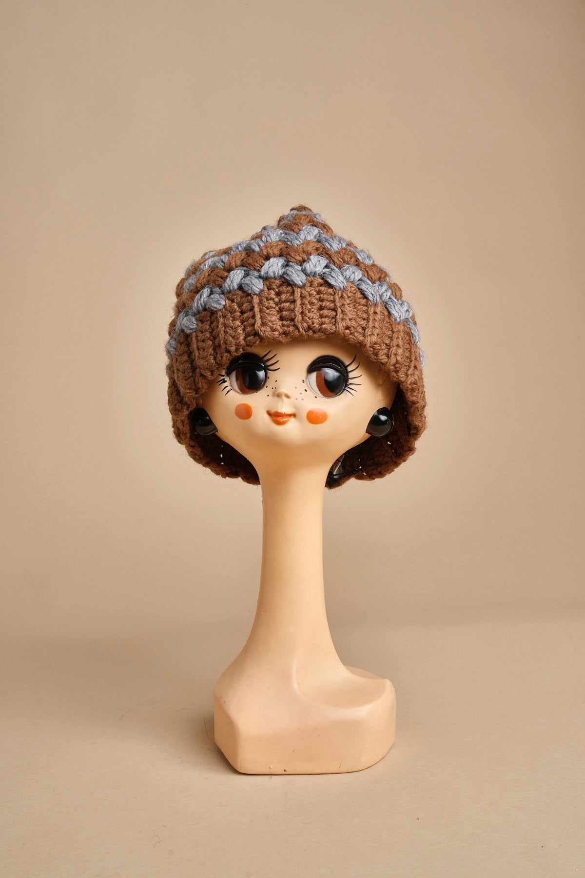 cappello lana a righe con pon pon H520 V exQUISITEJ 
