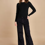 pantalone mano velluto FAUSTINE BLACK fam 