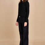 pantalone mano velluto FAUSTINE BLACK fam 