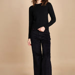 pantalone mano velluto FAUSTINE BLACK fam 
