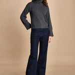 denim a zampa con taschine FAUVE INDIGO fam 