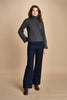 denim a zampa con taschine