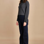 denim a zampa con taschine FAUVE INDIGO fam 
