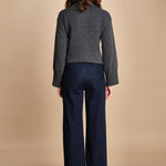 denim a zampa con taschine FAUVE INDIGO fam 