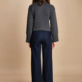 denim a zampa con taschine FAUVE INDIGO fam 