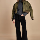 pantalone a zampa con taschine FAUVE WX BLACK fam 