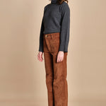 pantalone a zampa con taschine FAUVE WX CARAMEL fam 