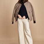denim over FLEURE WF GREIGE fam 
