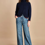 denim con cintura FLORA STONE fam 