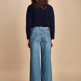 denim con cintura FLORA STONE fam 