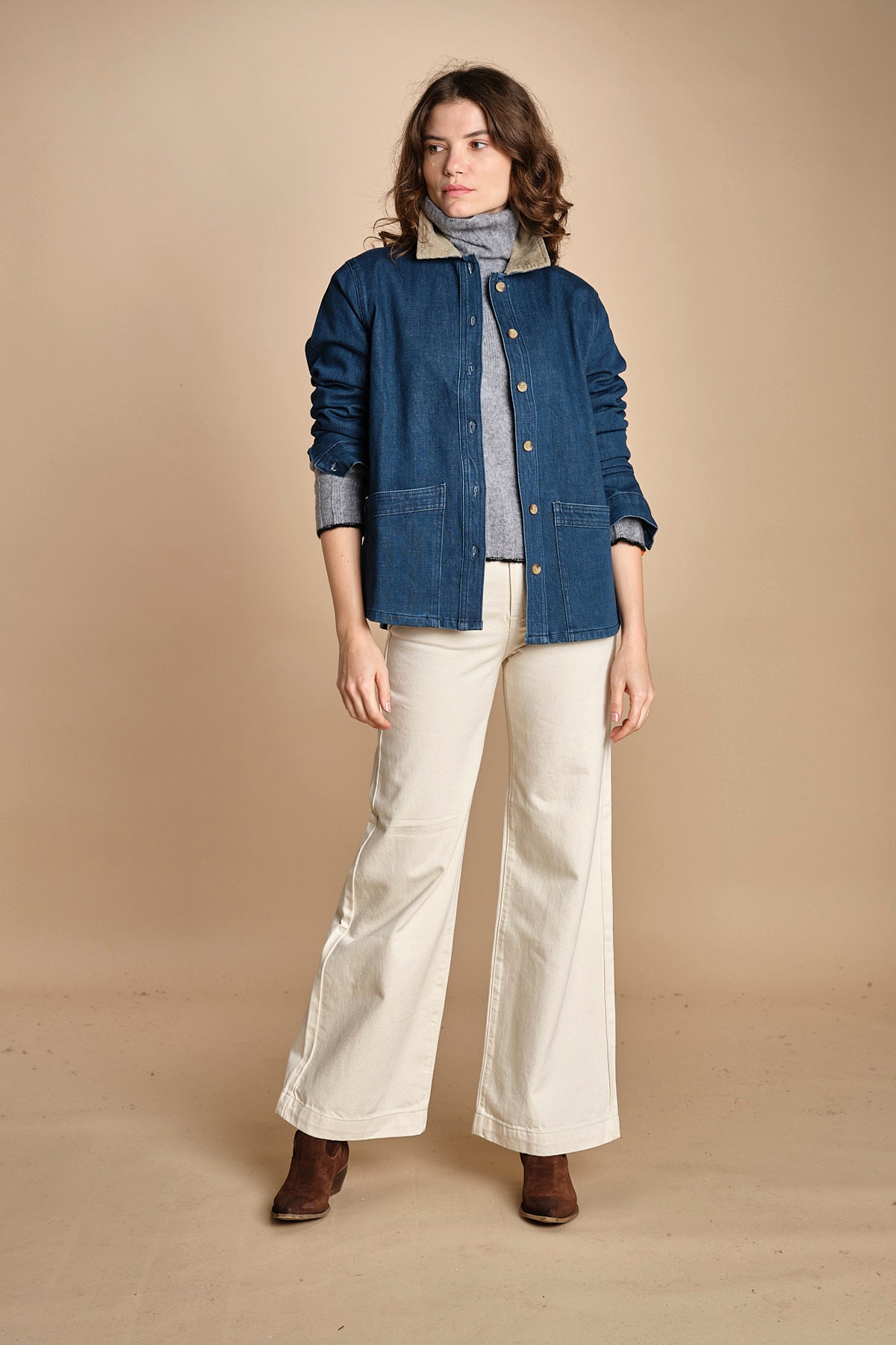 giacca camicia denim LV28CI BLU fam 