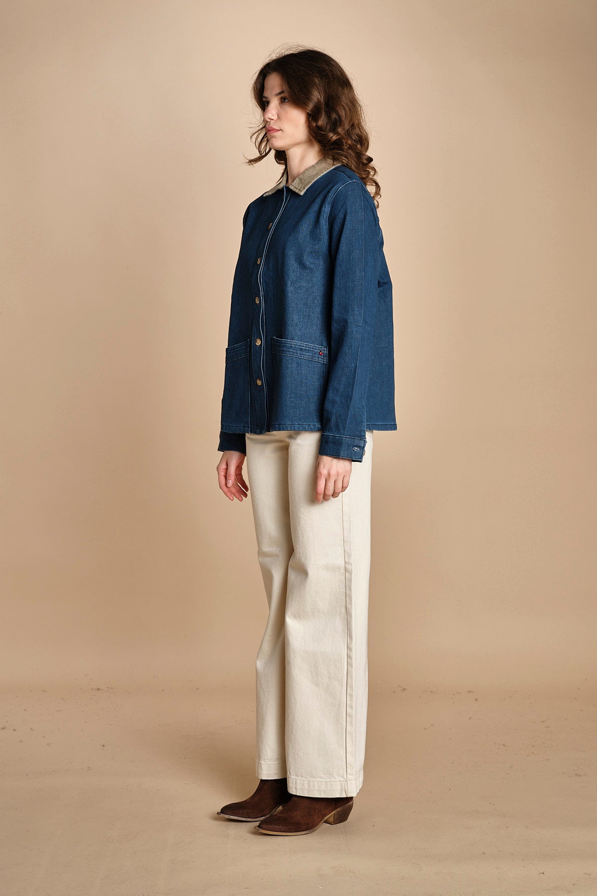 giacca camicia denim LV28CI BLU fam 