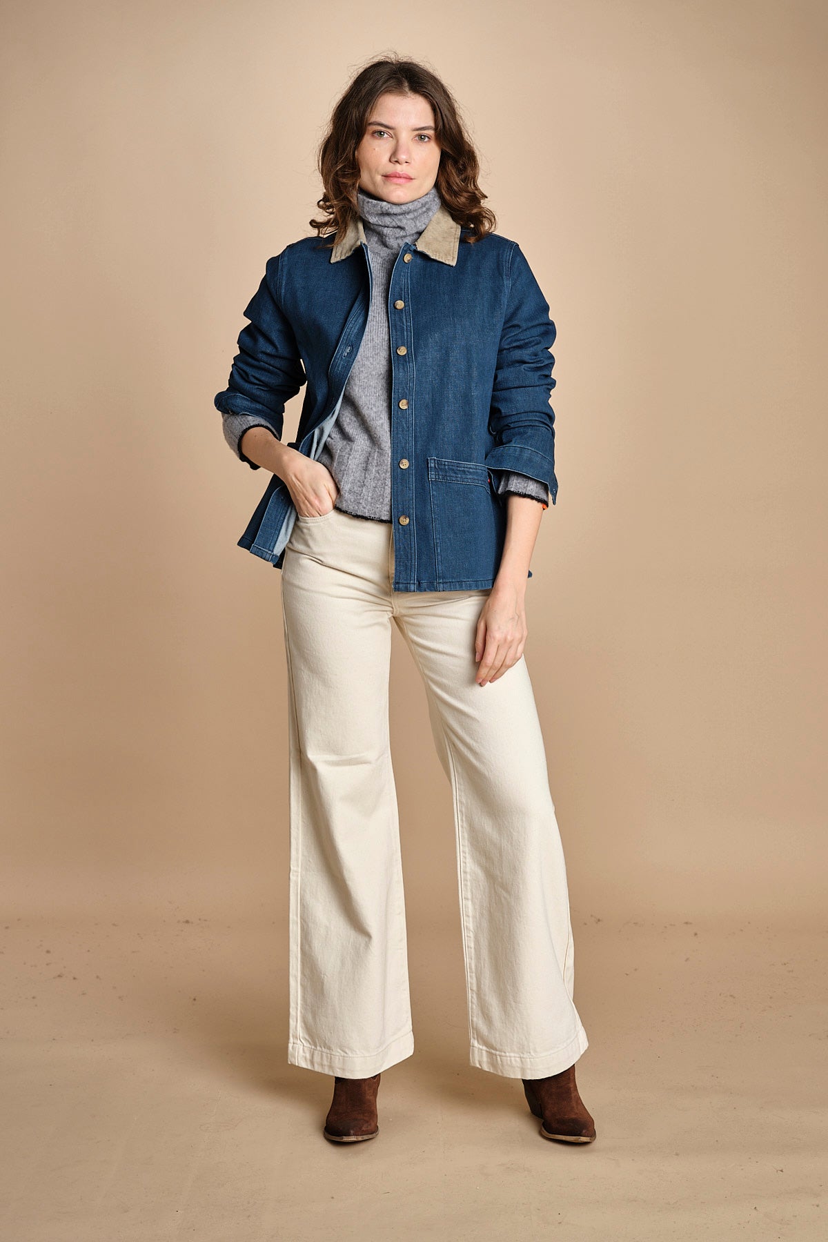 giacca camicia denim LV28CI BLU fam 