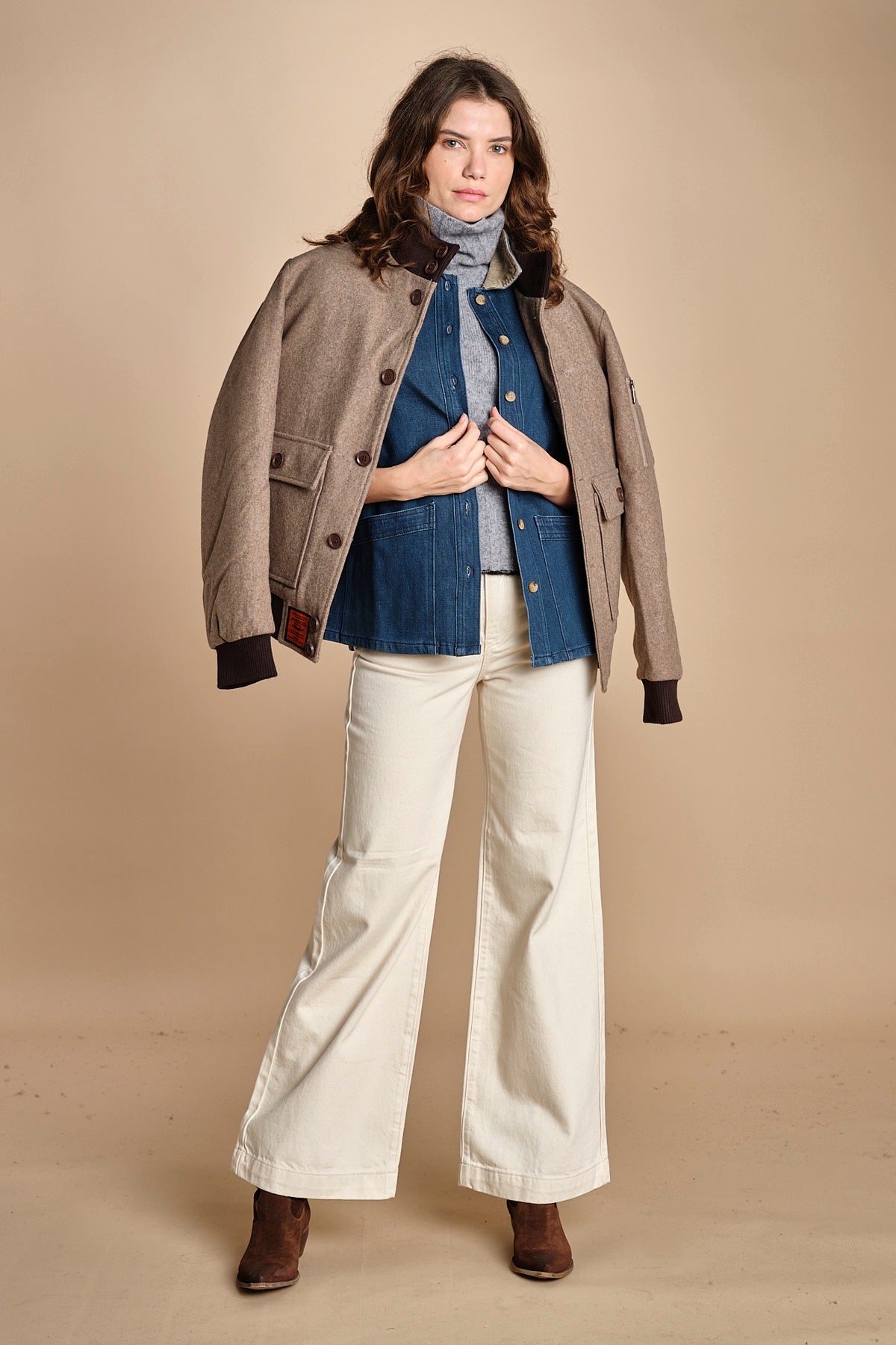 giacca camicia denim LV28CI BLU fam 