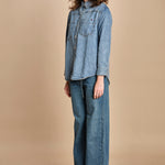camicia in denim SOFIA BLUE fam 