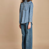 camicia in denim SOFIA BLUE fam 